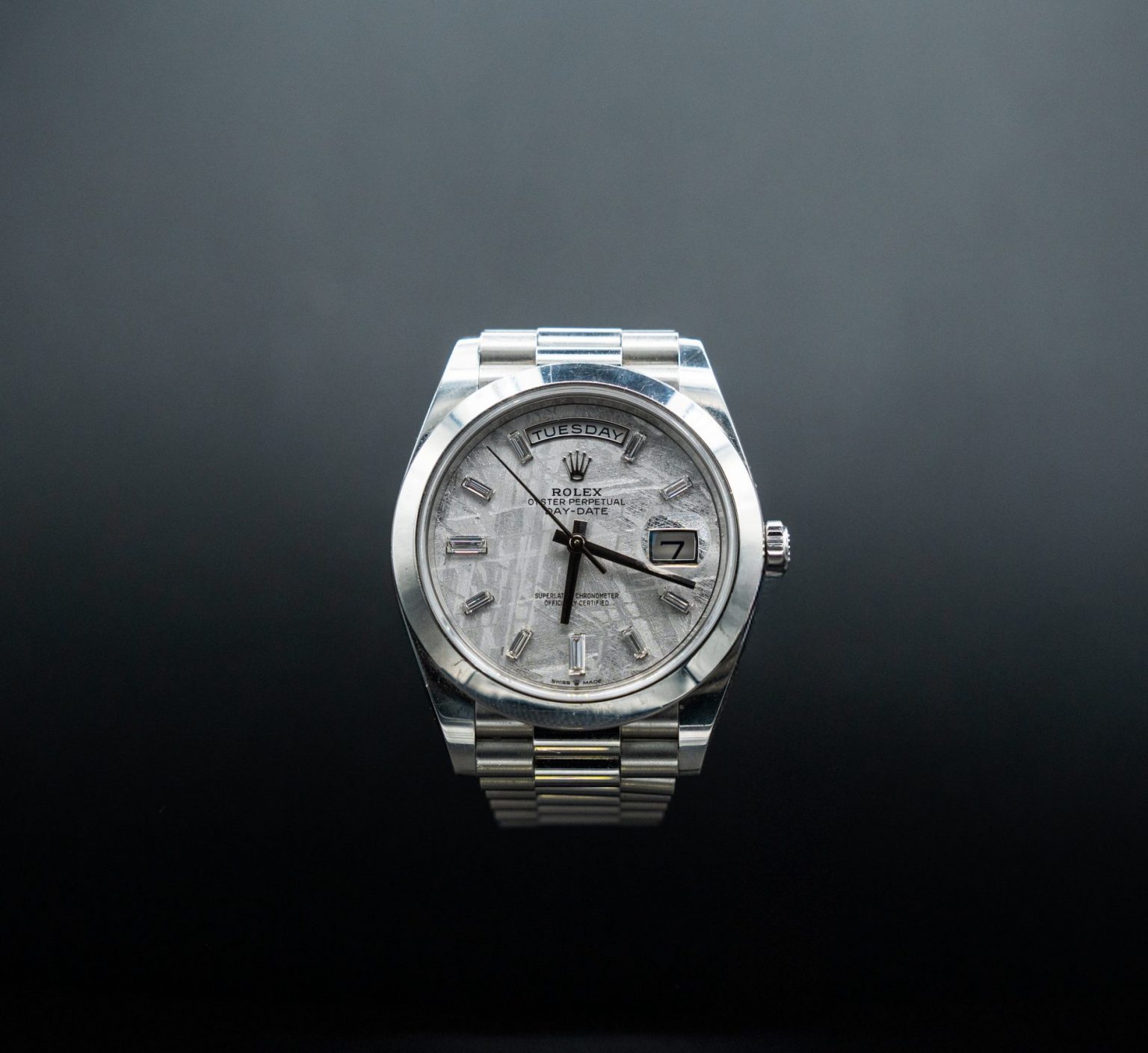 Reloj rolexdateday de platino